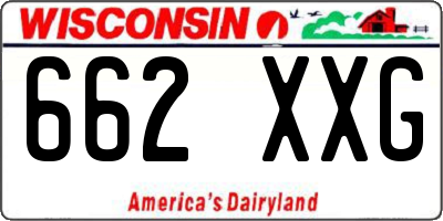WI license plate 662XXG