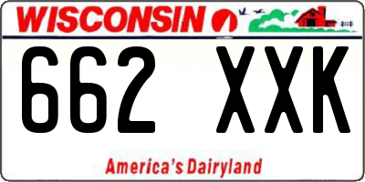 WI license plate 662XXK