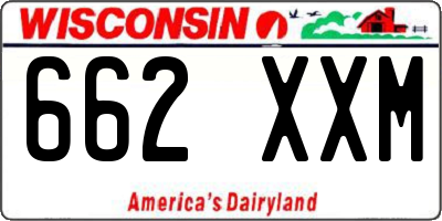 WI license plate 662XXM