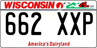 WI license plate 662XXP