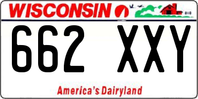 WI license plate 662XXY