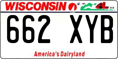 WI license plate 662XYB