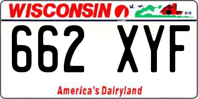 WI license plate 662XYF