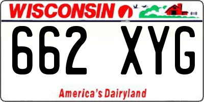 WI license plate 662XYG