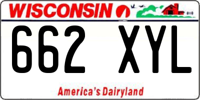 WI license plate 662XYL