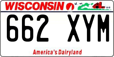 WI license plate 662XYM