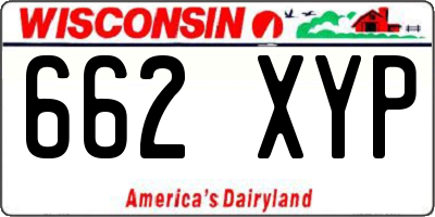 WI license plate 662XYP