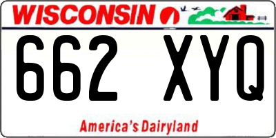WI license plate 662XYQ