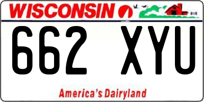 WI license plate 662XYU