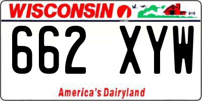 WI license plate 662XYW