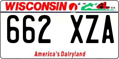 WI license plate 662XZA