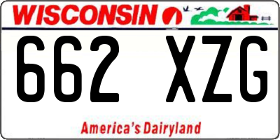 WI license plate 662XZG