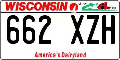 WI license plate 662XZH