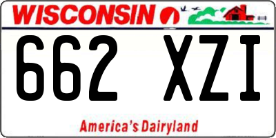 WI license plate 662XZI