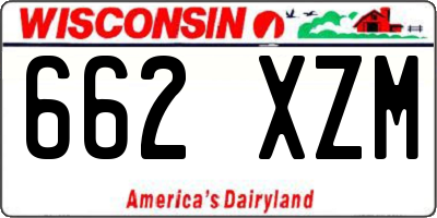 WI license plate 662XZM