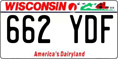 WI license plate 662YDF
