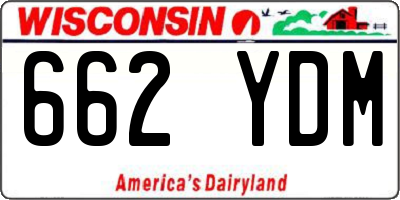 WI license plate 662YDM