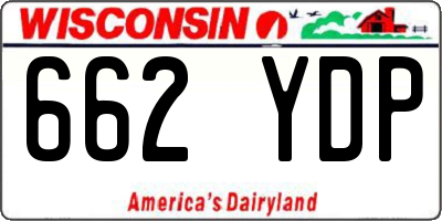 WI license plate 662YDP