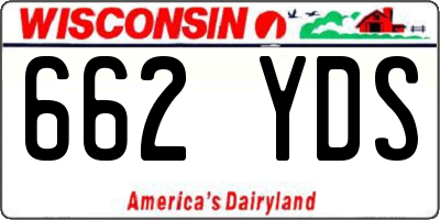 WI license plate 662YDS