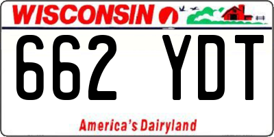 WI license plate 662YDT