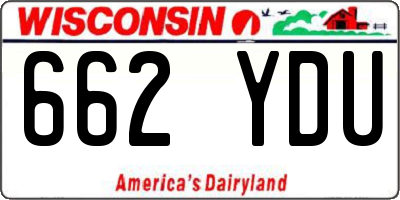 WI license plate 662YDU