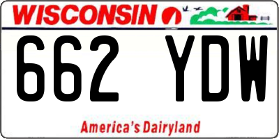 WI license plate 662YDW