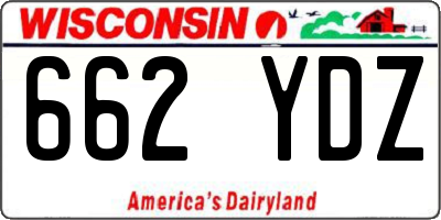 WI license plate 662YDZ