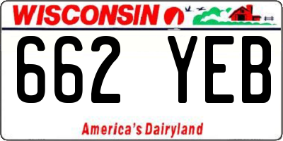 WI license plate 662YEB