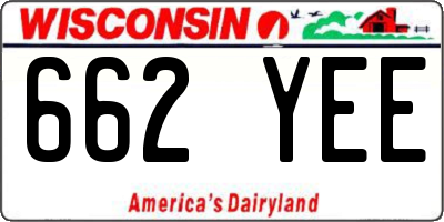 WI license plate 662YEE