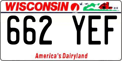 WI license plate 662YEF