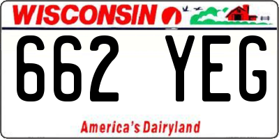 WI license plate 662YEG