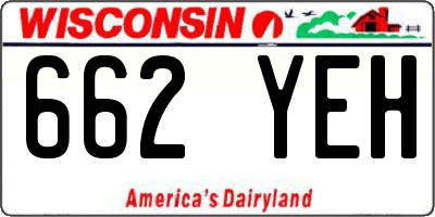 WI license plate 662YEH