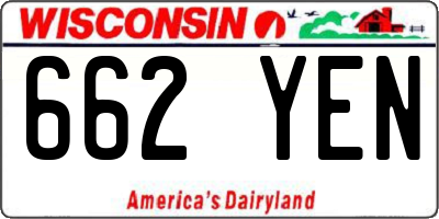 WI license plate 662YEN