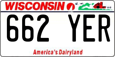 WI license plate 662YER