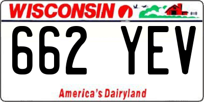 WI license plate 662YEV