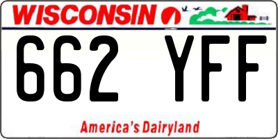 WI license plate 662YFF