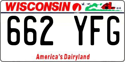 WI license plate 662YFG