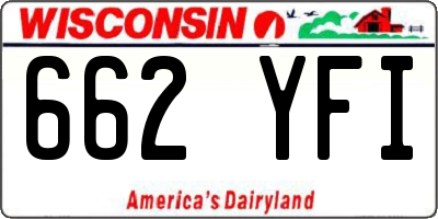 WI license plate 662YFI
