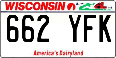 WI license plate 662YFK