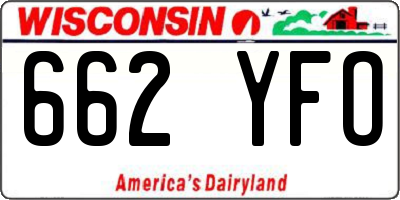 WI license plate 662YFO