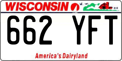 WI license plate 662YFT