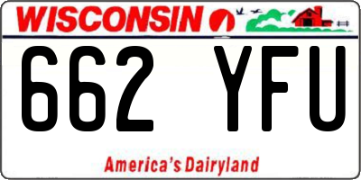 WI license plate 662YFU
