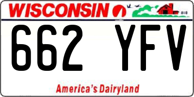WI license plate 662YFV