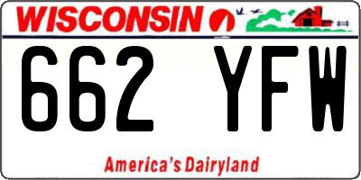 WI license plate 662YFW