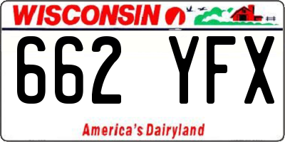 WI license plate 662YFX