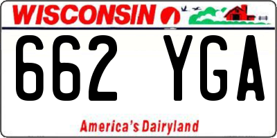 WI license plate 662YGA