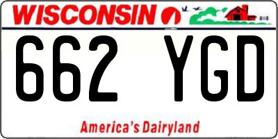 WI license plate 662YGD