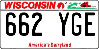WI license plate 662YGE