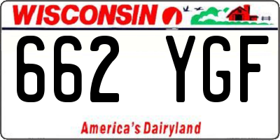 WI license plate 662YGF
