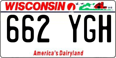 WI license plate 662YGH